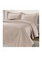 Beauty Home Ninie Set Coverlet Queen Size Microsatin Sand 230x250cm 3pcs