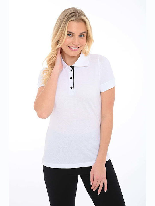 Bodymove Damen Polo Bluse Weiß