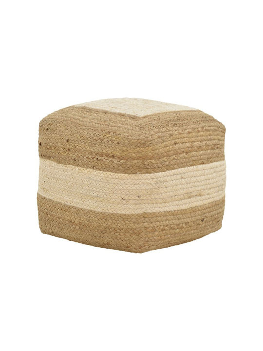 Bean Bag Stool Beige 40x40x40cm