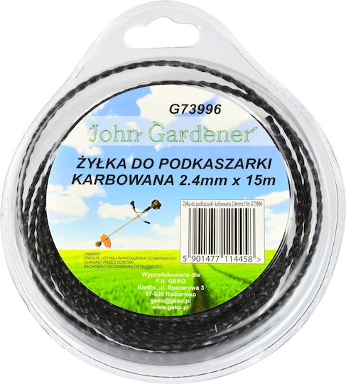 Geko Square Brush Cutter Trimmer Line 2.4mm 15m G73996