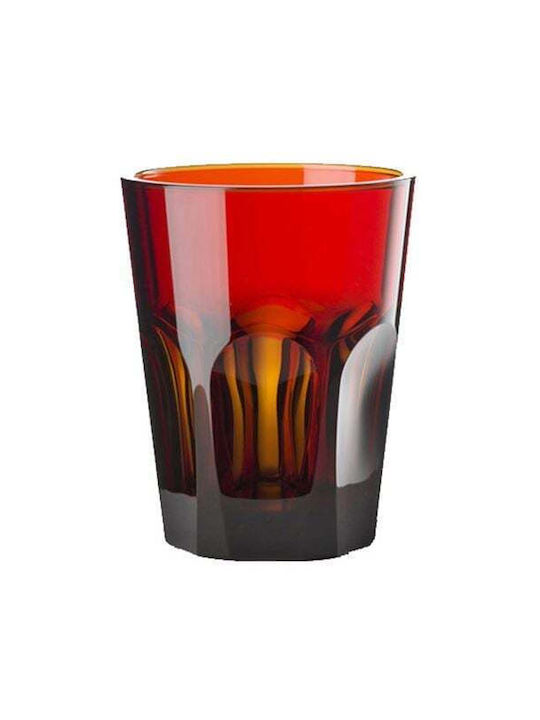 Mario Luca Giusti Double Face Glass Water made of Glass in Red Color