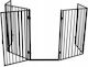 Ecran de protecție pentru șemineu din metal 74.5x74.5cm Negru