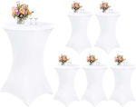 Quasar Elastic Table Cover White Ø85cm 6pcs