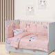 Das Home Crib Bumpers Classic Inside Pink-white-grey 45x195cm