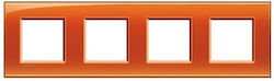 Bticino Switch Frame 2 Positions in Orange Color LNA4802M4OD