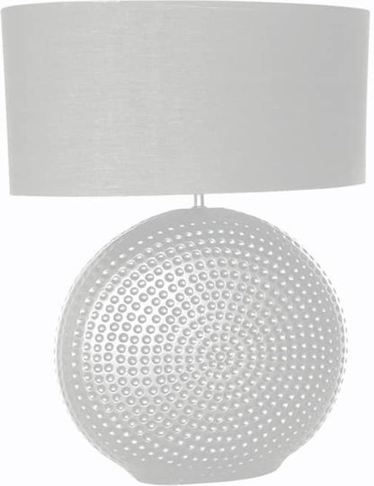 Art et Lumiere Keramik Tischlampe mit Weiß Schirm und Basis