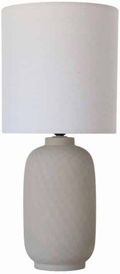 Art et Lumiere Ceramic Table Lamp with Beige Shade and Base