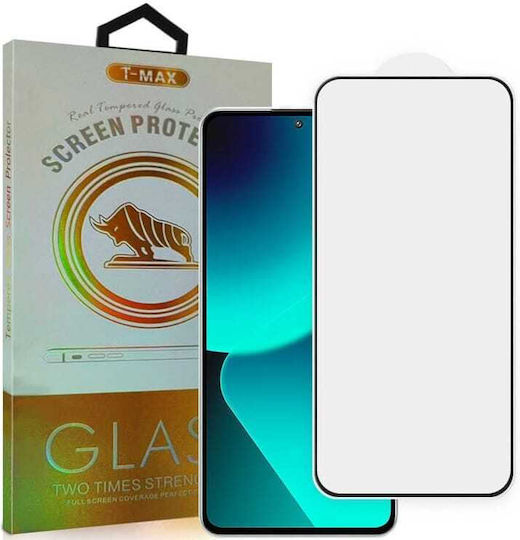 T-Max Premium 3D 0.2mm Adeziv complet Full Face Tempered Glass Negru (Xiaomi 13T Pro)