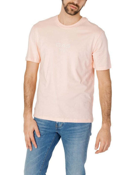 Gas Herren T-Shirt Kurzarm Rosa