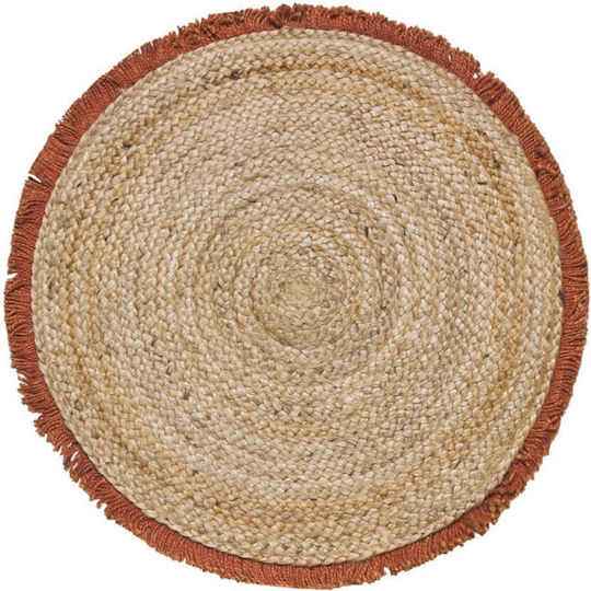 Kentia Yute Platzdeckchen Rund Korbweide Beige 70cm 1Stück