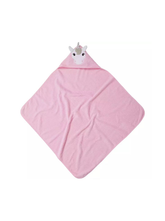 Das Home Hooded Baby Bath Towel Pink