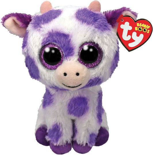 TY Plush Boos Ether Cow With Purple Spots 15 cm