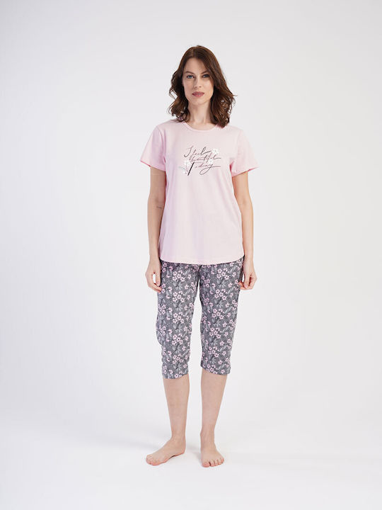 Vienetta Secret De vară Set Pijamale pentru Femei De bumbac Roz