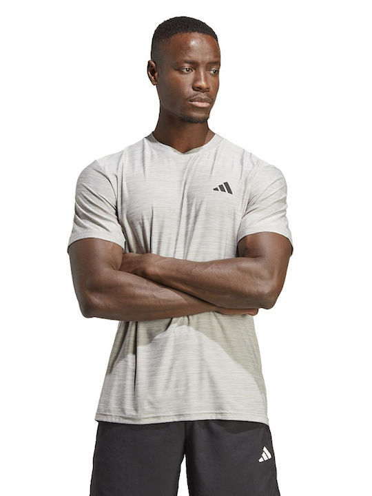 Adidas Stretch Herren Sport T-Shirt Kurzarm Gray