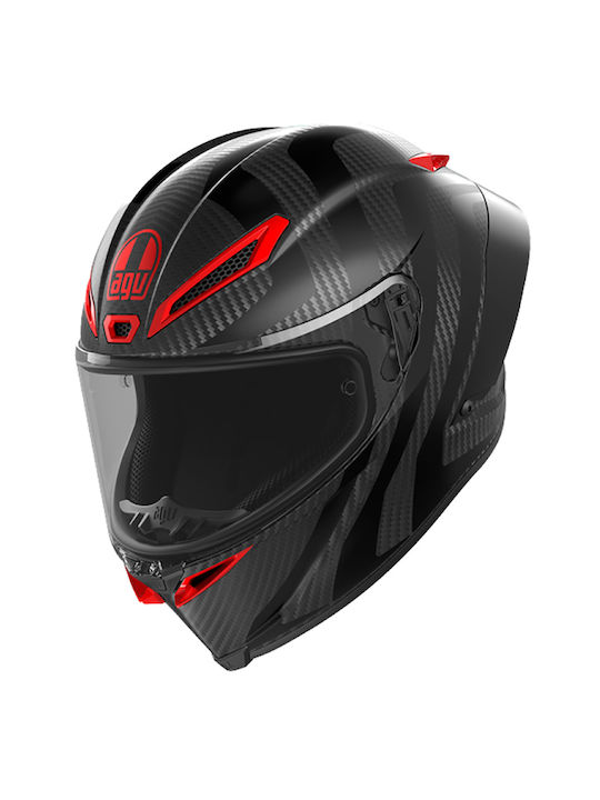 AGV Pista Gp Intrepido Carbon Black Red Motorcy...