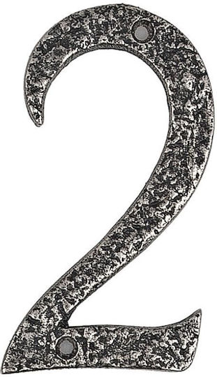 Roline 461 Πινακίδα Αριθμό 2 Αλουμίνιο Old Silver 100mm