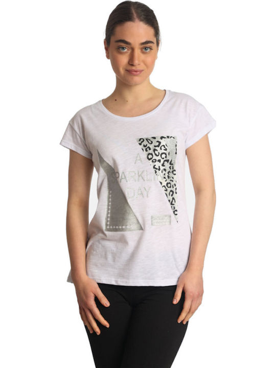 Paco & Co Damen T-Shirt Weiß