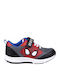 Spiderman Kids Sneakers with Hoop & Loop Closure Black