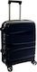 Mega Bazaar Medium Travel Suitcase Black with 4 Wheels Height 64cm.