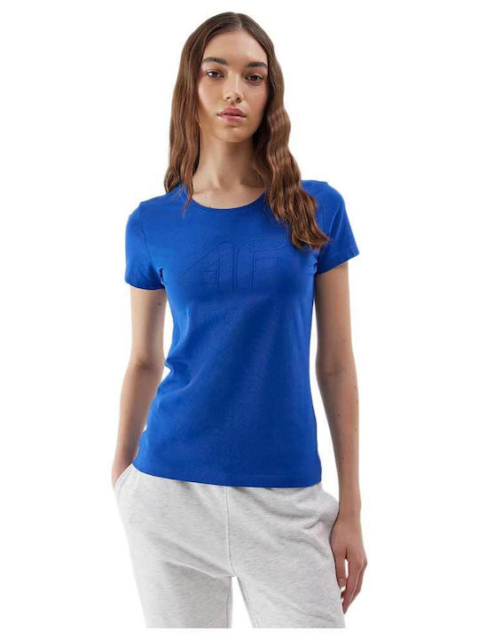 4F Γυναικείο Αθλητικό T-shirt Μπλε