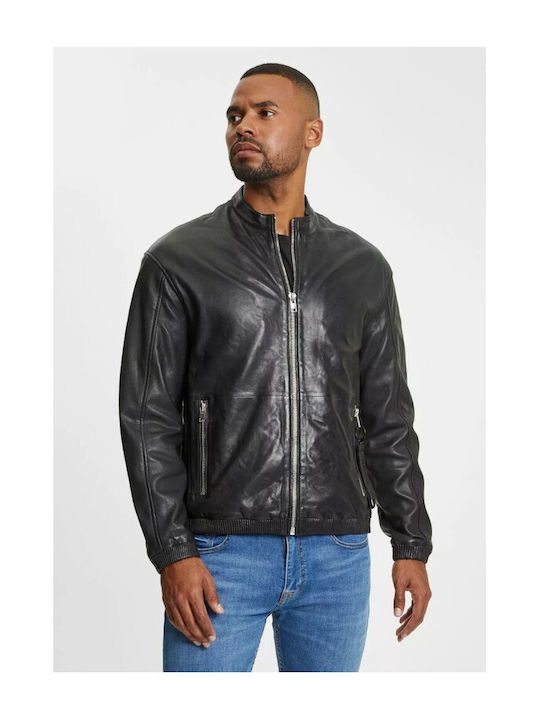 Gipsy Rose Men's Leather Jacket Black