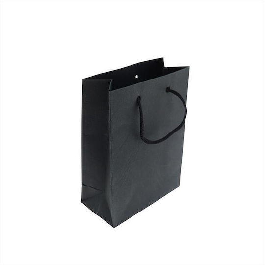 thessPACK Hârtie Geantă pentru Cadou Neagră 11x8cm. 12buc