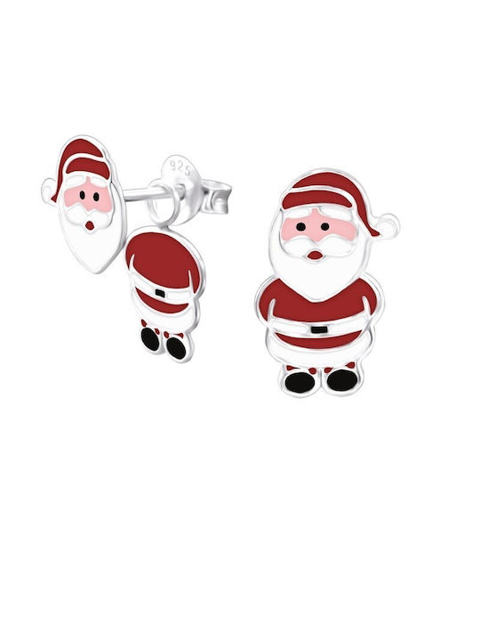 925 Sterling Silber Ohrringe Anti-Korrosions-Folie Kinder Weihnachtsmann Zor24675