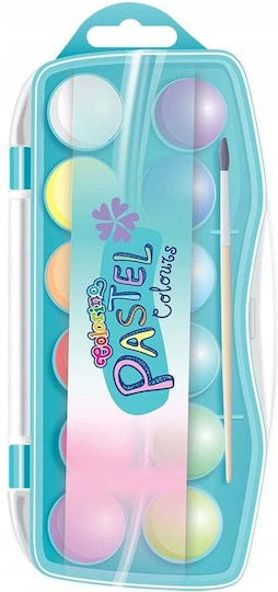 Colorino Νερομπογιές Pastel 12 Χρώματα + Πινέλο 85443ptr