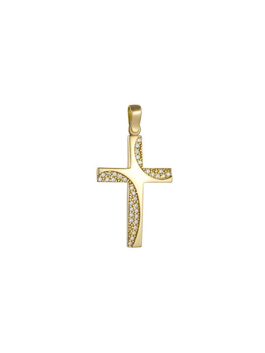 Damen Gold Kreuz 14K