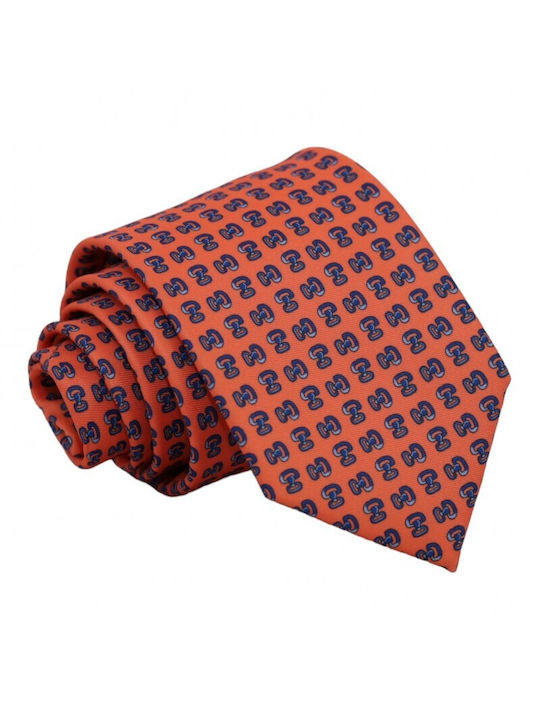 Erika Men's Tie Knitted Printed in Orange Color