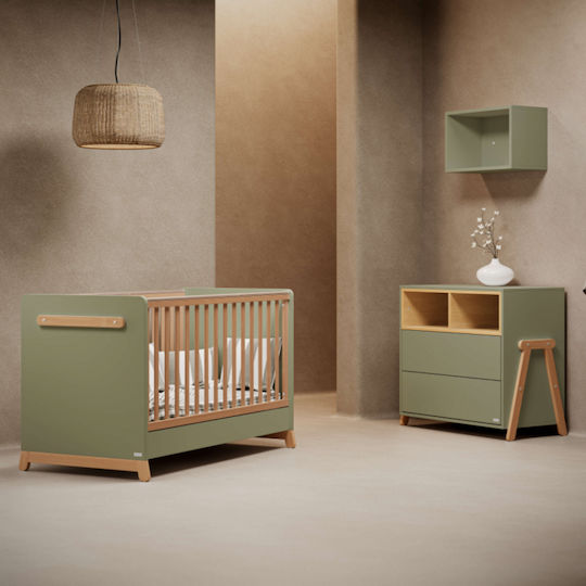 Casababy Palmer Olive Cabrio-Babybett-Set Cabrio-Babykommode für Vorschulkinder