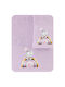 Set of 2 Cotton Baby Towels 70x120 + 30x50 Borea Rainbow Lila