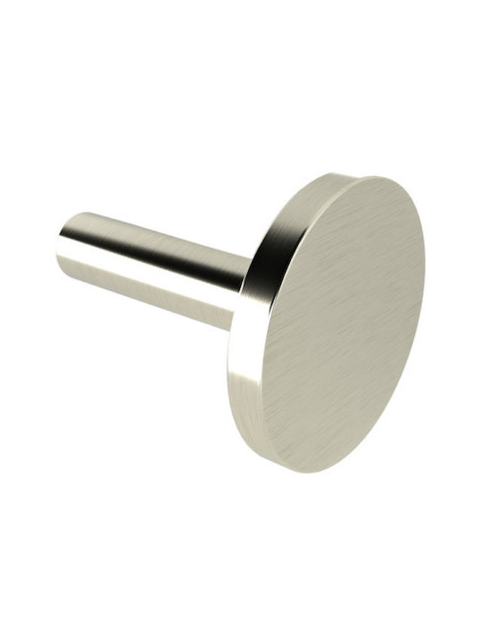 Verdi Lamda Single Wall-Mounted Bathroom Ring Silver