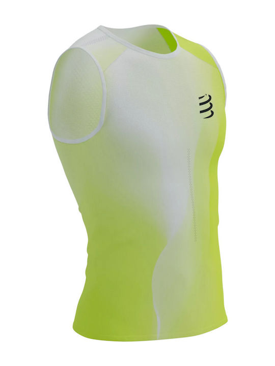 Compressport Bluza Bărbătească Fără Mâneci Galbenă