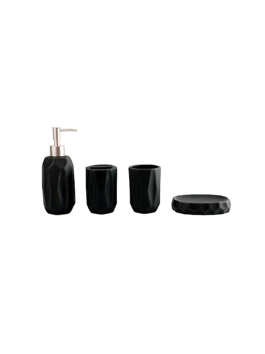 Tpster Ceramic Bathroom Accessory Set Black