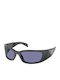 Prada Women's Sunglasses with Black Plastic Frame and Purple Lens PRA19S 1BO40G