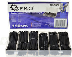 Geko Heat-Shrink Tubing Black 196pcs G02925