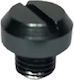 Universal Naked 8mm Mirror Tops Right Screw Black