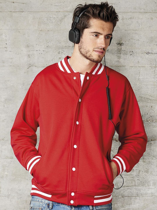 Fdm Herren Jacke Lässig Fire Red