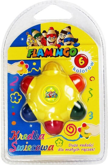 Candle Crayon 6 Colours Star Flamingo