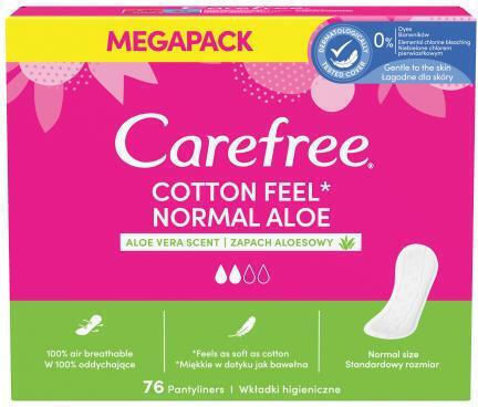 Carefree Cotton Feel Normal Aloe Vera Tägliche Damenbinde 76 Stück Frauen