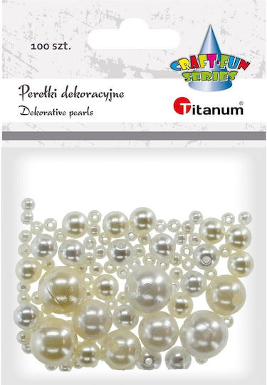 Titanum Perlen & Pailletten Weiße 100Stück 3.5mm
