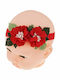 Like You Παιδική Κορδέλα Μαλλιών Red Petunia Ύφασμα Λουλούδια Κόκκινο