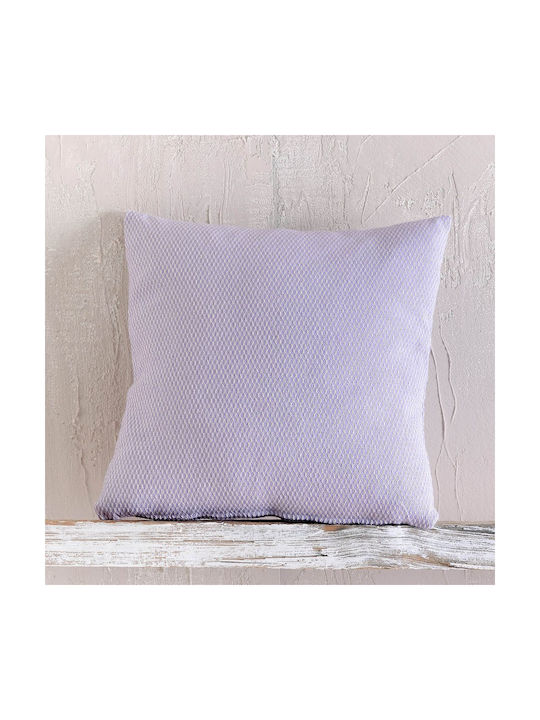 Rythmos Decorative Pillow Case Living Room Utopia Made of 100% Cotton Lilac 40x40cm