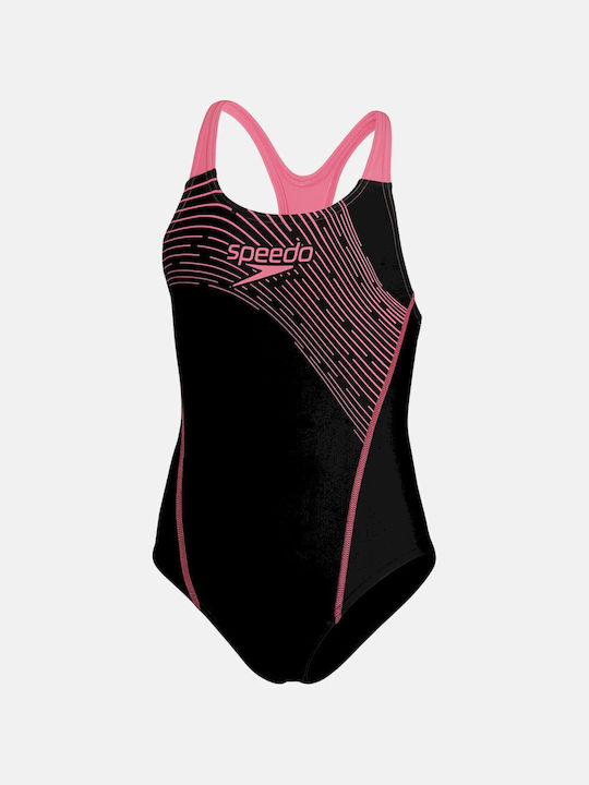 Speedo Kids Swimwear One-Piece Medley Logo Medalist Black