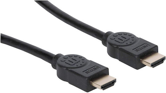 Manhattan Cablu HDMI de sex masculin - HDMI de sex masculin 1.8m Negru