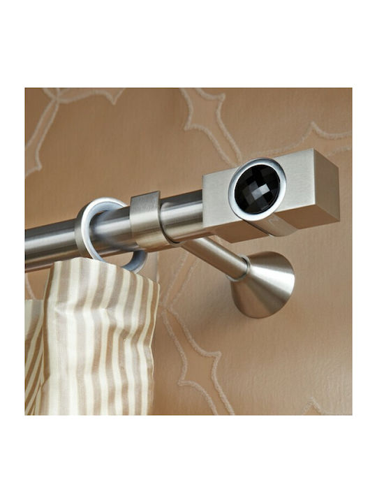 Aslanis Home Metallic Curtain Pole Moviecrystal Double with Rod Φ30mm 160cm Movie Crystal