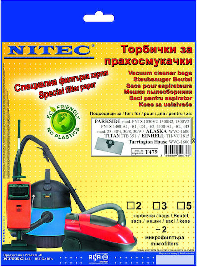 Nitec Staubsaugerbeutel 5Stück Kompatibel mit Staubsauger Universal