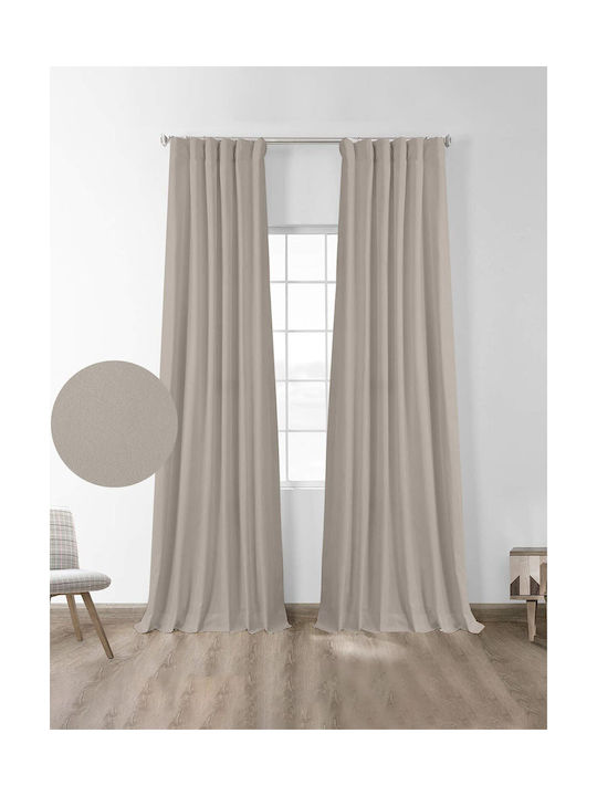 Sunshine Curtain with Pencil Pleat Sand 145x280cm