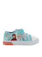Frozen Παιδικά Sneakers Ανατομικά με Σκρατς & Φωτάκια Τιρκουάζ